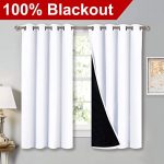 Amazon.com: NICETOWN White 100% Blackout Lined Curtains, 2 Thick .