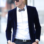 2015 Navy Blue Exclusive Velvet Blazer For Men (With images .