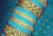 Sky Blue bangles (With images) | Bridal bangles, Bangles indian .