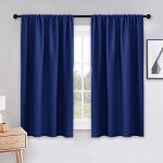Amazon.com: PONY DANCE Bedroom Blue Curtains - 45 inch Length .