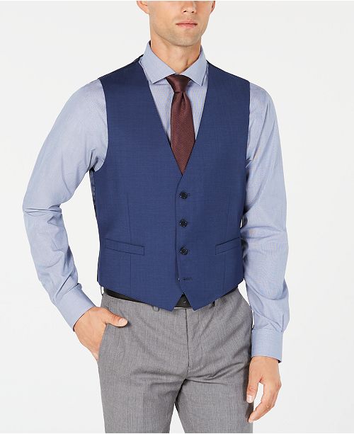 Calvin Klein Men's X-Fit Stretch Solid Suit Vest & Reviews - Vests .