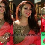 Sridevi Pink Saree Boat Neck Blouse (With images) | Boat neck .