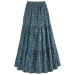 Shop Women's Reversible Broomstick Skirt - Blue Lagoon Paisley .