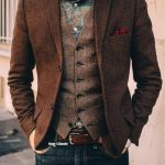 2020 2018 New Design Brown Mens Blazers British Style Tuxedos .