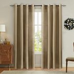 Amazon.com: Vangao Gold Brown Curtains 95 inches Long Faux Silk .