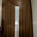 Amazon.com: 2 Piece Solid Coffee Brown Sheer Window Curtains/drape .