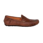 Men's Wood Brown Driving Loafers by Footwear Designer Bernard DE WULF
