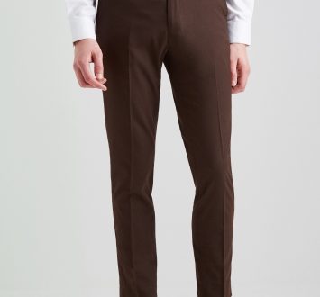 brown flare trousers