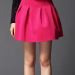 Buy Sweet Solid Color High Waist Pleated Bubble Skirts & Skirts .