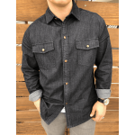 Black Denim Button-Up | Long Sleeve Button-up Shirts | Dapper Boi .