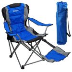 GigaTent GigaTent Ergonomic Portable Footrest Camping Chair (Blue .