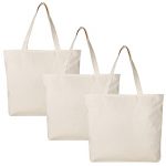 Canvas Bags with Zipper: Amazon.c