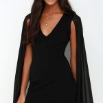 Sexy Black Dress - Cape Dress - Bodycon Dress - LBD - $78.