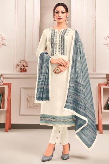 Off White and Peach Casual Salwar Suits | Buy Indian Off White and .