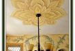 Ceiling Design Ideas -- Textured ceiling flower and old world .