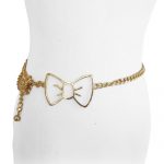 Gold Bow Tie Chain Belt for Wom