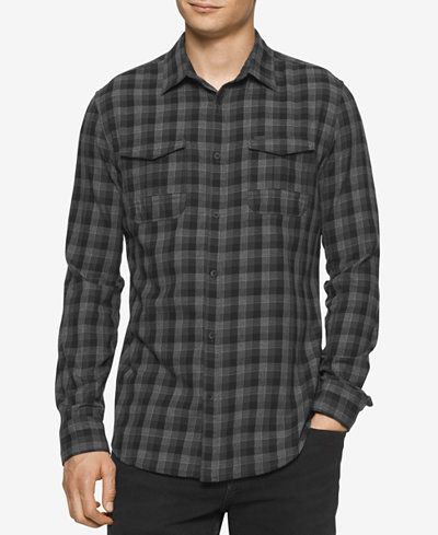 Calvin Klein Jeans Men's Brushed Block Check Shirt (With images .