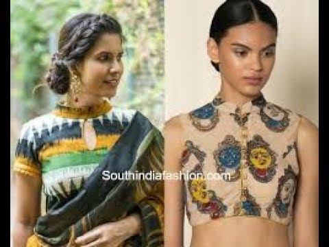 Chinese collar neck blouse designs - YouTu