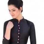 Chinese collar saree blouse (With images) | Saree jacket designs .
