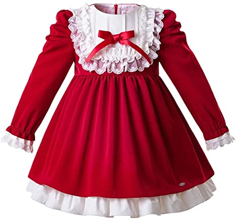 Amazon.com: Christmas Dresses for Girls Lace Red Girl Party .