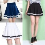 Shop 2019 SS Short Stripes Circle Skirts Mini Skirts by EKSHOP | BUY