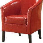 Amazon.com: Linon Home Decor Simon Club Chair, Red: Kitchen & Dini