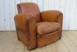 Vintage French Leather Club Chairs, 1920s, Set of 2 for sale at Pamo
