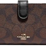 Amazon.com: Coach PVC Medium Corner Zip Wallet Signature Brown .