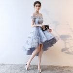 Modern / Fashion Grey Cocktail Dresses 2018 A-Line / Princess .