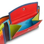 DuDu Leather classic multi color wallet with coin purse and inside .