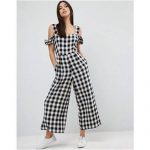 Rage You Black and White Ladies Checked Cotton Jumpsuit, Rs 600 .