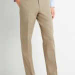 Savoy Taylors Guild Tailored Fit Beige Cotton Pan