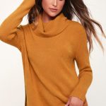 Olive + Oak Brant - Dark Mustard Sweater - Cowl Neck Sweat