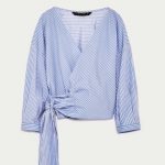 Zara Tops | Striped Crossover Shirt | Poshma