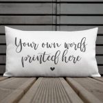 Personalized pillow Custom pillow Custom quote pillow | Et
