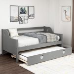 Harper & Bright Designs Gray Loving Shape Twin Size Daybed with .