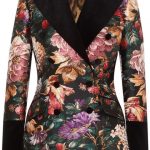 Dolce & Gabbana | Double-breasted velvet-trimmed floral-jacquard .