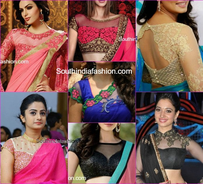 Stunning Net Blouse Designs – South India Fashi