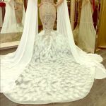 Vlora & Kaltrina Designer Dresses | White Designer Evening Gown .