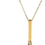 Amazon.com: United Elegance Sleek Gold Tone Designer Bar Necklace .