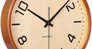 Amazon.com: KAMEISHI 8 Inch Desk Clocks Battery Operated Wood .