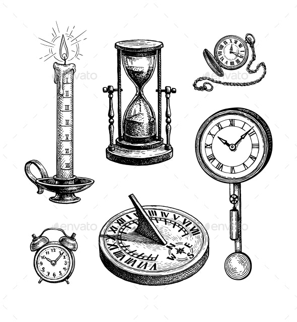 Different Types of Clocks by Nata-Alhontess | GraphicRiv