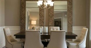 Large mirrors in dining room, Nice idea for a room that feels a .