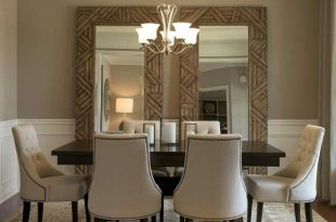 Large mirrors in dining room, Nice idea for a room that feels a .