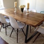 VINTAGE INDUSTRIAL DINING 6ft FARMHOUSE TABLE & BENCH & 4 EAMES .