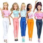 Amazon.com: E-TING 5 Sets Doll Clothes Casual Wear Outfit 5 Tops 5 .