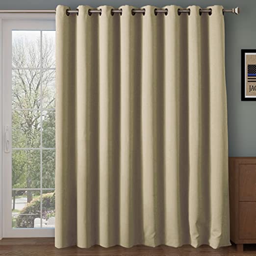 Amazon.com: RHF Wide Thermal Blackout Patio Door Curtain Panel .