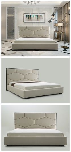 Wooden Headboard Frame Simple Design Double Bed | Bed design .