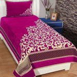 Rj Products Quality Chenille Violet Single Bedsheet With 1 Pillow .