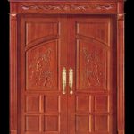 China Luxury Teak Wood Double Door Design (CL-2047) - China Main .